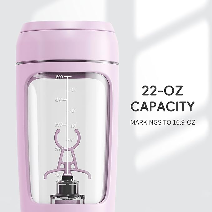 PROCHAIN Electric Protein Shaker Bottle, Shaker Cups for Protein Shakes, Portable Mixer Cup for Sports Nutrition, BPA-Free Tritan, 22oz