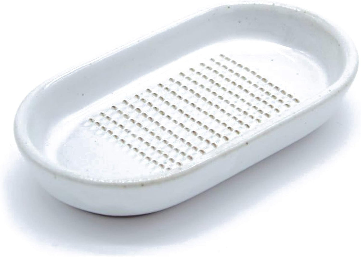 Ceramic Grater, Made in Mie, Japan, Dishwasher-safe, White