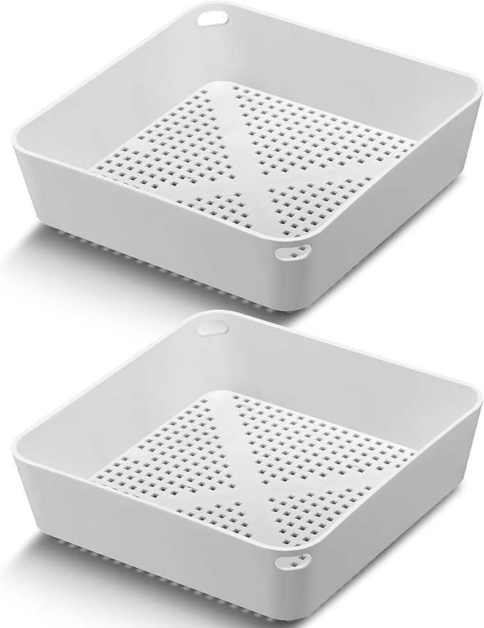 Tuanse 1 Pcs 8.5 x 8.5 x 2.5 Inch Floor Sink Drain Covers Commercial Plastic Floor Drain Strainer Plastic Drains Screen Basket Suitable for Commercial Kitchen Restaurant Diner Cafe