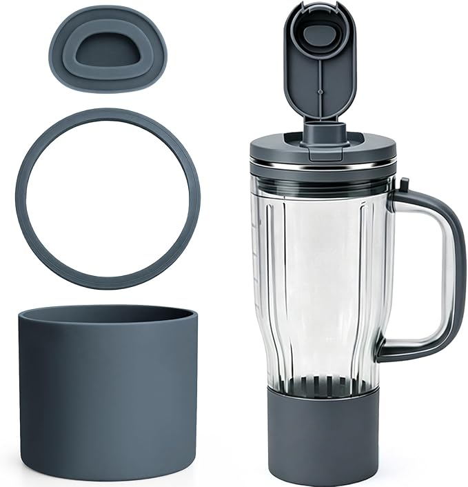 Personal Blender Accessories for Ninja Blendboss DB351CY, Leak-Proof Kit with Silicone Tumbler Boot, Spill Stopper & Sealing Ring, Cup not included (Cyberspace)