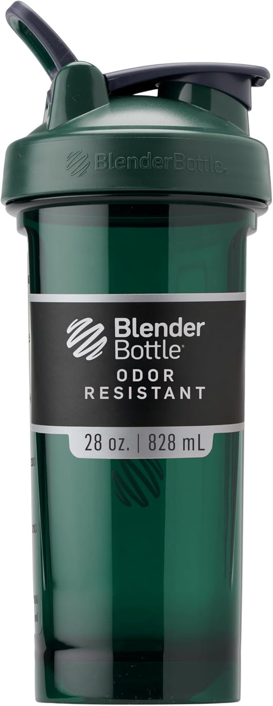 BlenderBottle Shaker Bottle Pro Series Perfect for Protein Shakes and Pre Workout, 28-Ounce, Full-Color Green