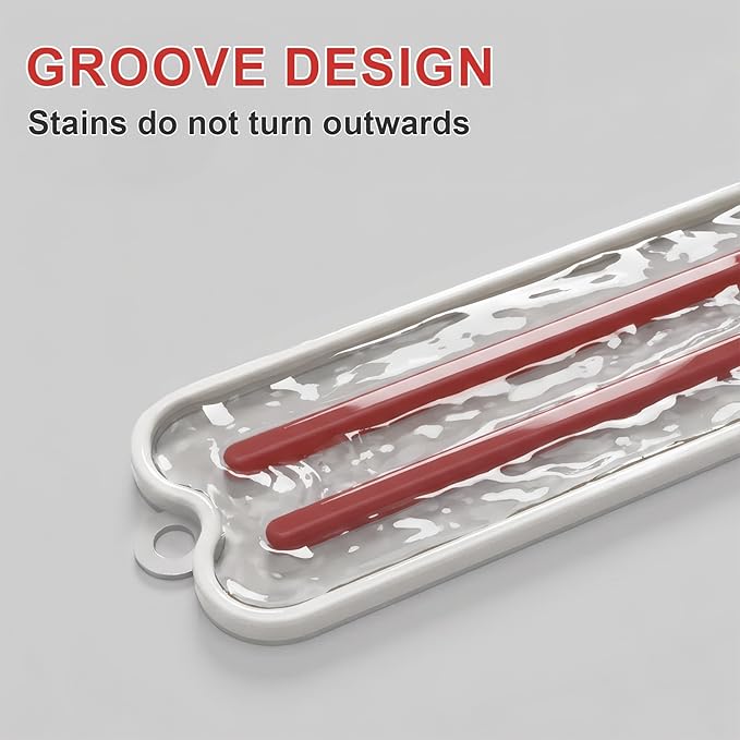 Foldable Silicone Pot Lid Storage Mat, Multifunctional Kitchen Countertop Mat, Cutlery Holder, Stovetop Red Organizer, Space Saving Kitchen Accessory