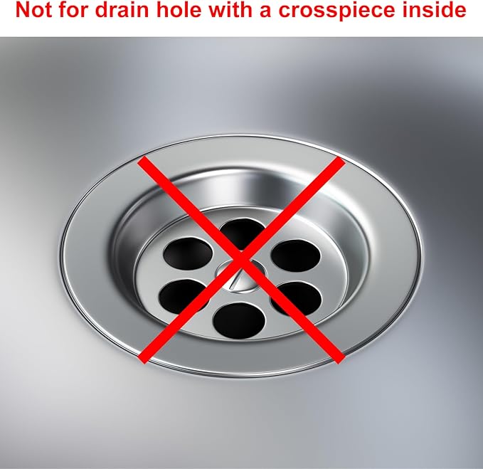 uxcell 2 Pack Shower Drain Strainer, 2" x 2.5" Stainless Steel Floor Drain Strainer Deep Sink Hair Catcher for Kitchen Bathroom Balcony Floor Drain, Fit Hole Size from 1.57" to 2.56"