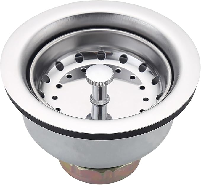 Kitchen Sink Basket for Moen 22036 Collection, 3-1/2 Inch Sink Drain Stopper Plug, Kitchen Sink Stainless Steel Basket Strainer with Drain Assembly, Stainless