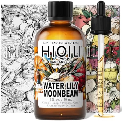 HIQILI Water Lily Moonbeam Fragrance Oil for Diffuser, Candle & Soap Making by HIQILI