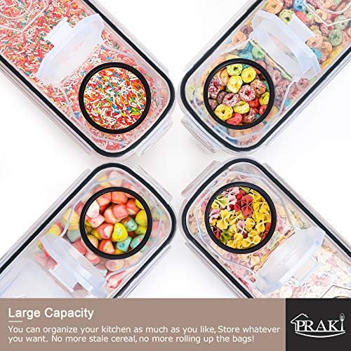 5PCS Large Cereal Containers Storage [4L/135.2 oz], Food Storage Containers