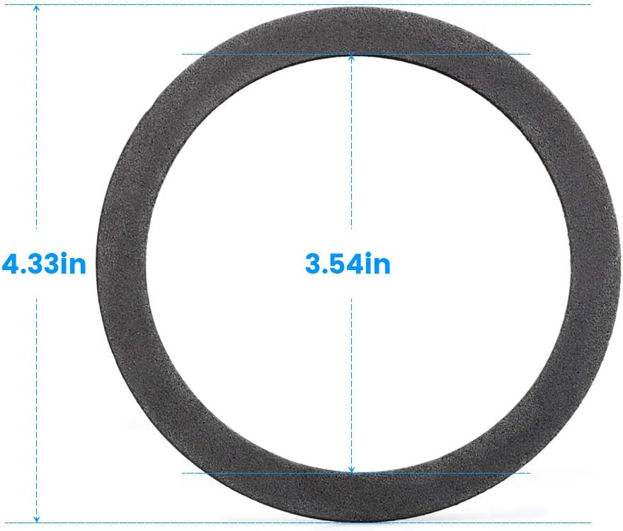 KONE Strainer Gasket Seal Ring, 2 Pack Foam Gray Washer Fits for 3-1/2 Inch Kitchen Sink Drain No Need Plumber Putty