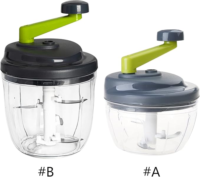 Hand Crank Food Processor Efficient Manual Vegetable Chopper Dishwasher Safe Container Fast Meal Prep Hand Crank Food Processor