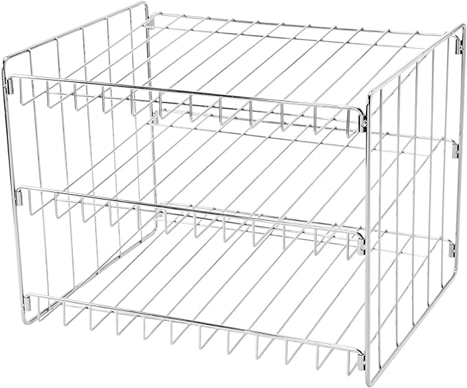 Kitchen Details 3 Tier Can Organizer | Chrome Steel Canned Food Storage Rack | Holds 36 Cans | Space-Saving Pantry & Cabinet Storage Solution | Easy Access to Canned Goods | Freestanding Design