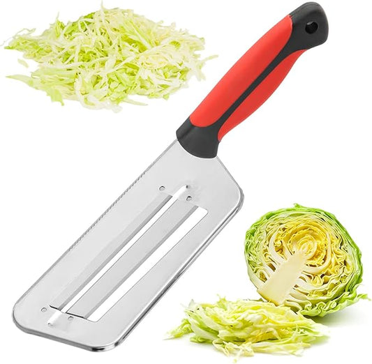 Cabbage Shredder Lettuce Chopper Lettuce Shredder Stainless Steel Cabbage Slicer for Kitchen Fruit Vegetable Slicer(Red)