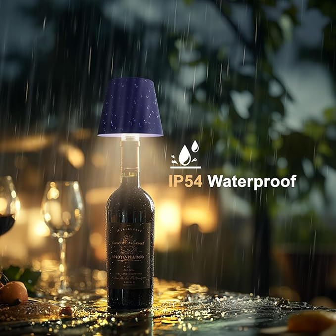 2026 Wireless Bottle Lamp,LED Bottle Lights for Liquor & Wine Bottles,Bottle Light with Dimmable(Navy Blue, 1pc)