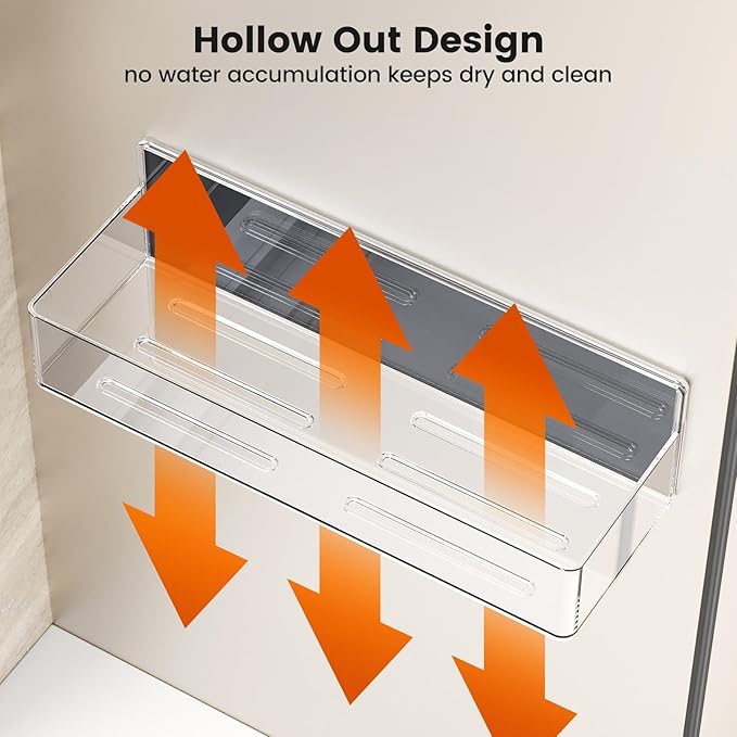 Mystozer Magnetic Spice Rack for Refrigerator, 4 Pack Magnetic Shelf and 1Pack Paper Towel Holder,Fridge Organizers and Storage Clear(5 Pack)