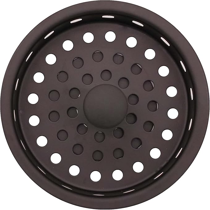 Westbrass A2165-12 4-1/4" OD Post Style Large Kitchen Basket Strainer with Waste Disposal Flange and Stopper Drain Set, Oil Rubbed Bronze