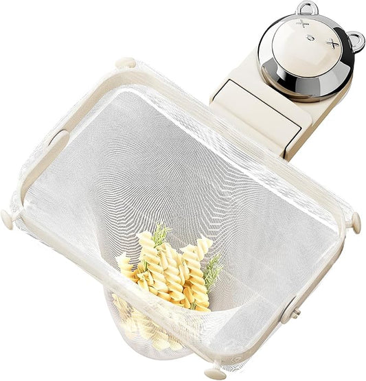 Foldable Kitchen Sink Strainer with Filter Mesh Bags, Food Waste Filter Basket