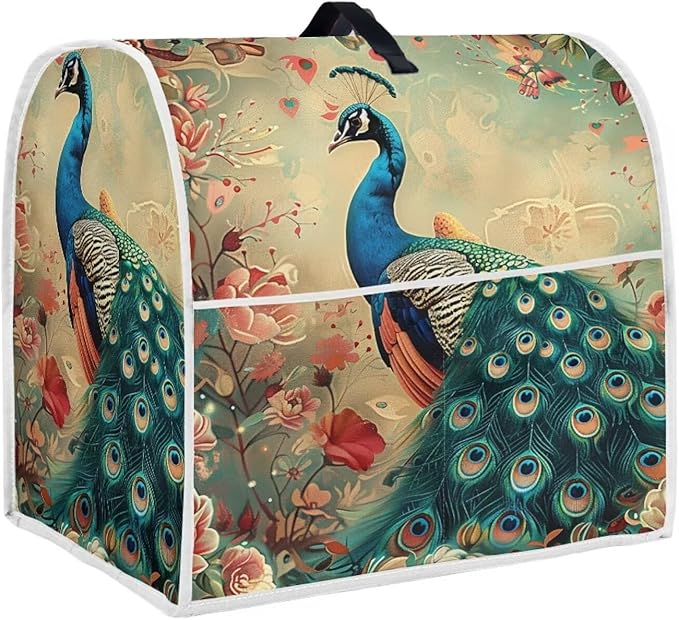 Peacock Mixer Cover | Lightweight Dust Protector for 4.5-5 Quart Kitchen Mixers | Extends Appliance Life & Enhances Home Kitchen Decor