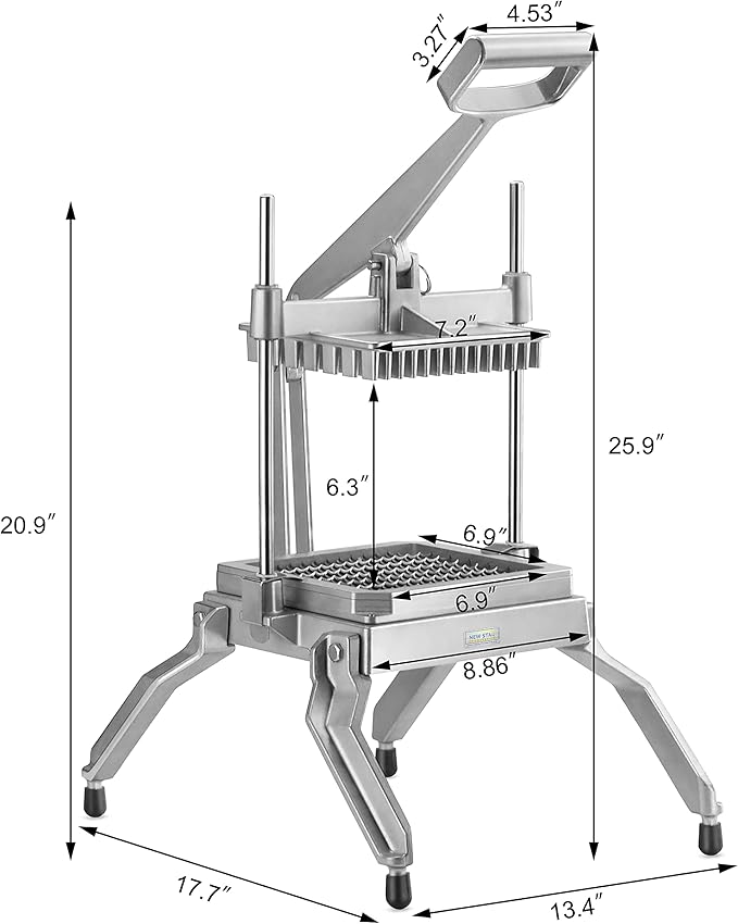 New Star Foodservice 1029055 Extra Heavy Duty Aluminum Frame Vegetable Slicer Lettuce Cutter (1/2 Inch)