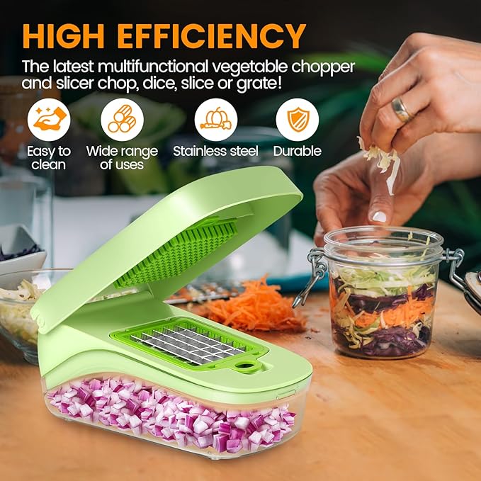 17-in-1 Vegetable Chopper, Multifunctional Veggie Chopper Dicer