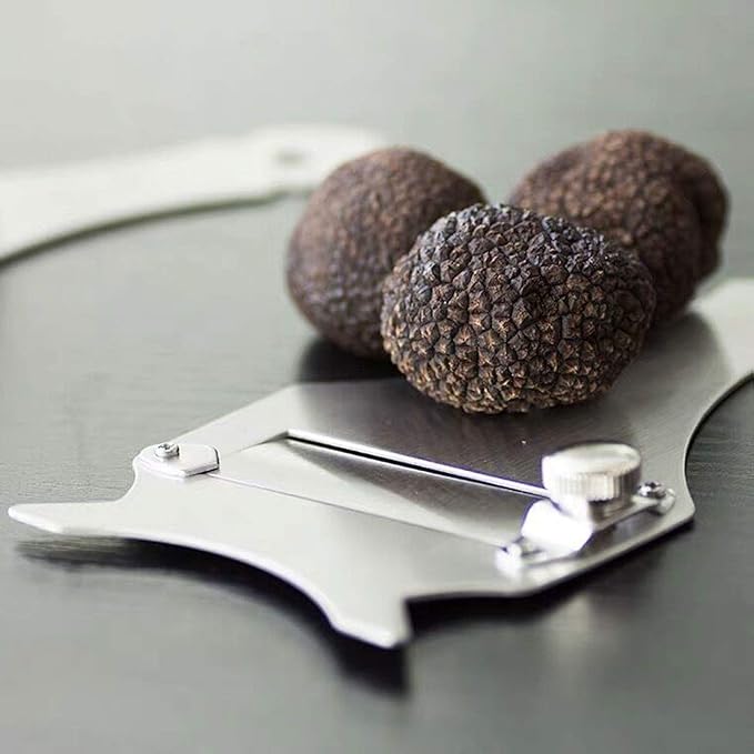 Professional Stainless Steel Truffle Slicer with Adjustable Blade, Truffle Cutter Cheese Scraper Chocolate Shaver Vegetable Peeler(A)