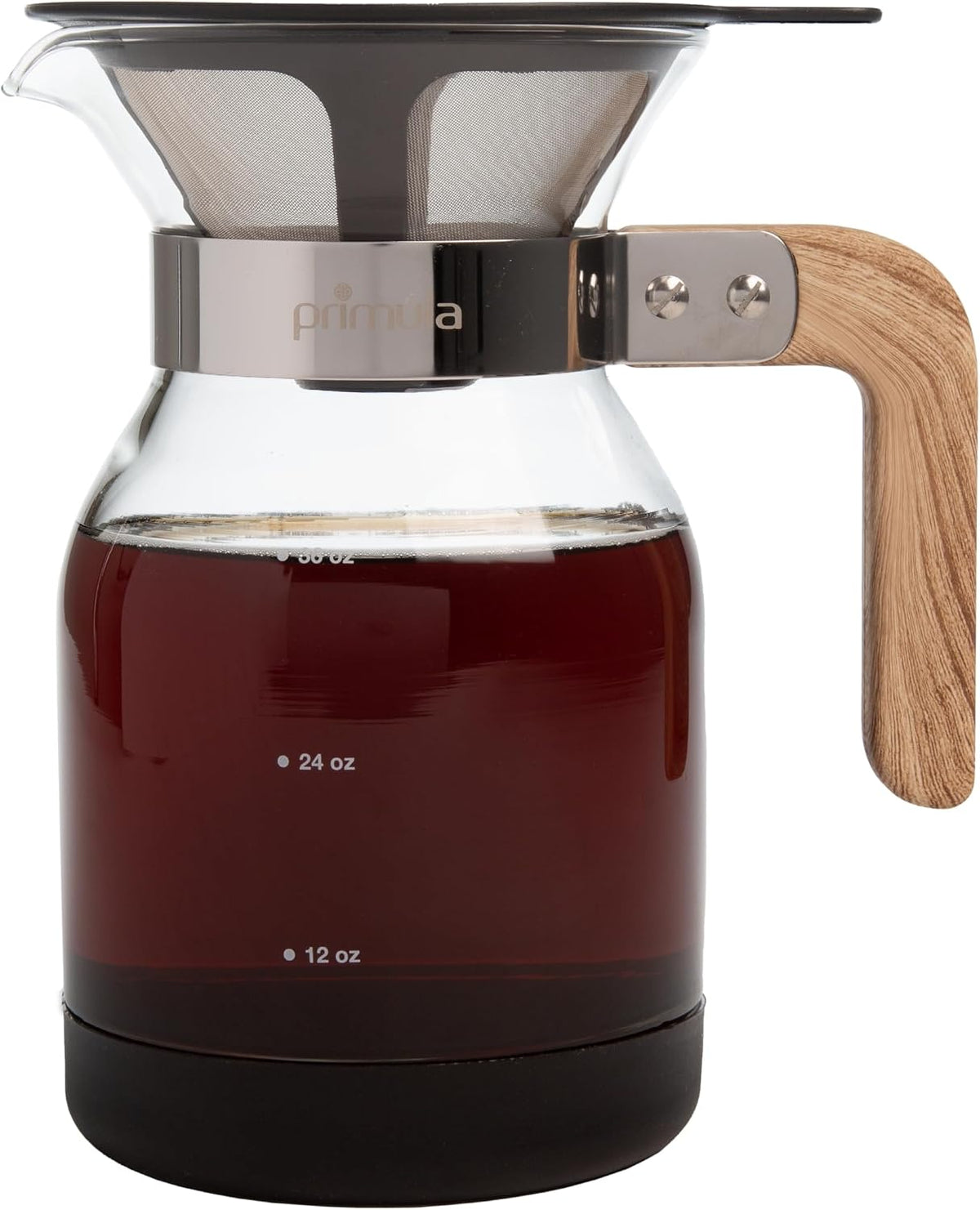 Park Pour Over Park Set with Permanent Reusable Removable Ultra Fine Micro Mesh Stainless Steel Filter, Coffee Dripper Pour Over Maker Brewer Pot, Borosilicate Glass, Easy to Use, 36 oz