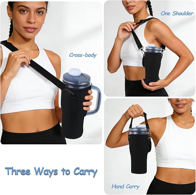 Blender Storage Sleeve Bag for Ninja BlendBOSS Personal Smoothie Blender 26oz, Waterproof Insulated Neoprene Blender Travel Bag Holder Sleeve with Adjustable Shoulder Strap