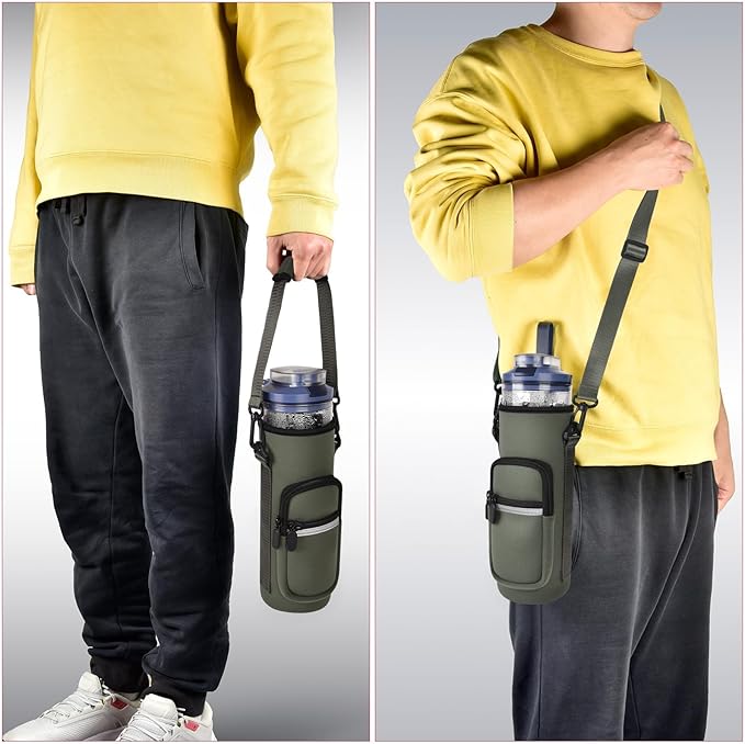 SAIKA Personal Blender Bag for Ninja Blast Max BC251/ BC151, Portable Cordless Blender Carrying Case with Reflective Strip, Shoulder Strap, Handle and Accessories Pocket (Cover Only) (Grey)