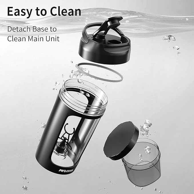 PROCHAIN Electric Protein Shaker Bottle, Shaker Cups for Protein Shakes, Portable Mixer Cup for Sports Nutrition, BPA-Free Tritan, 22oz