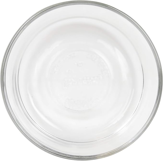 Pyrex 7200 2 Cup Glass Bowls & 7200-PC Red Food Storage Replacement Lids (4-Pack) - Made in the USA