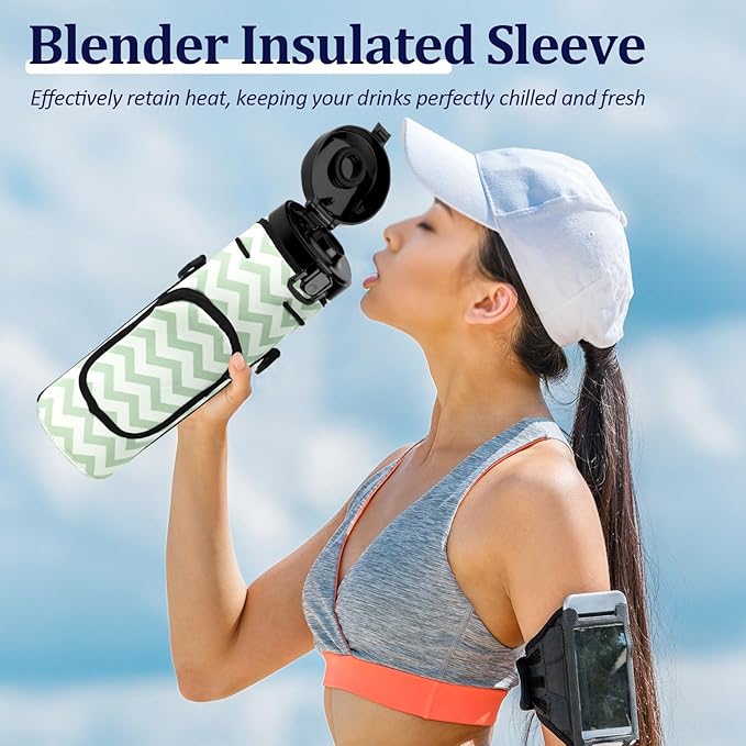 Portable Blender Carrying Case Bag for Magic Bullet Portable Blender (MBPB50100 MBPB50100W MBPB50100FP MBPB50100AK), Storage Bag for blender with Shoulder Strap and Pocket (White Green)