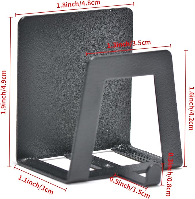 6 Pack Pot Lid Holders with Hook, Pot and Pan Hangers for Kitchen Inside Cabinet Wall Mount Rack Cabinet Door Lid Organizer, Save More Space, Black