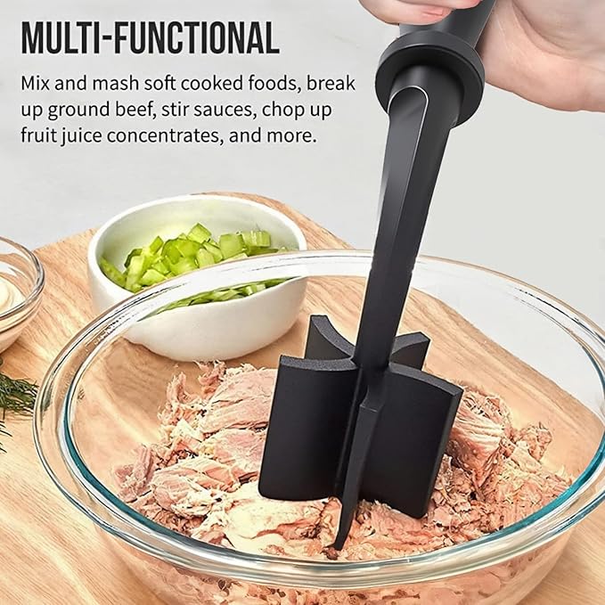 Meat Chopper,Ground Beef Meat Masher,Ground Beef Chopper Tool,Hamburger Smasher Tool,Plastic Meat Spatula Chopper,Meat Separator Kitchen Tool for Food Potato Bean