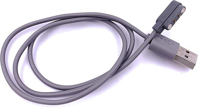 Xcivi Replacement Magnetic Induction USB Charging Cable for Portable Blender Mini Personal Smoothie Blender USB Fruit Juicer Mixer and Fruit and Vegetable Wash Machine, 2FT (Grey)