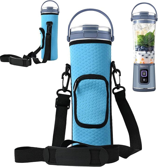 Storage Bag for Ninja Portable Blender Dust Cover Sleeve with Adjustable Shoulder for Ninja BC151NV/BC51NV/BC151BK/BC151CR/BC151EM/ BC151PR/BC151WH/BC155PS Blast Portable Blender (Blue)