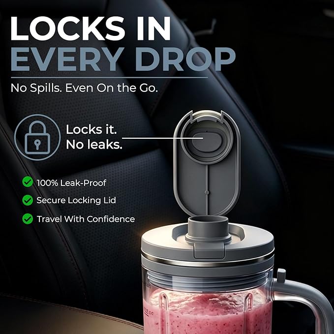 Personal Blender Accessories for Ninja Blendboss DB351CY, Leak-Proof Kit with Silicone Tumbler Boot, Spill Stopper & Sealing Ring, Cup not included (Cyberspace)