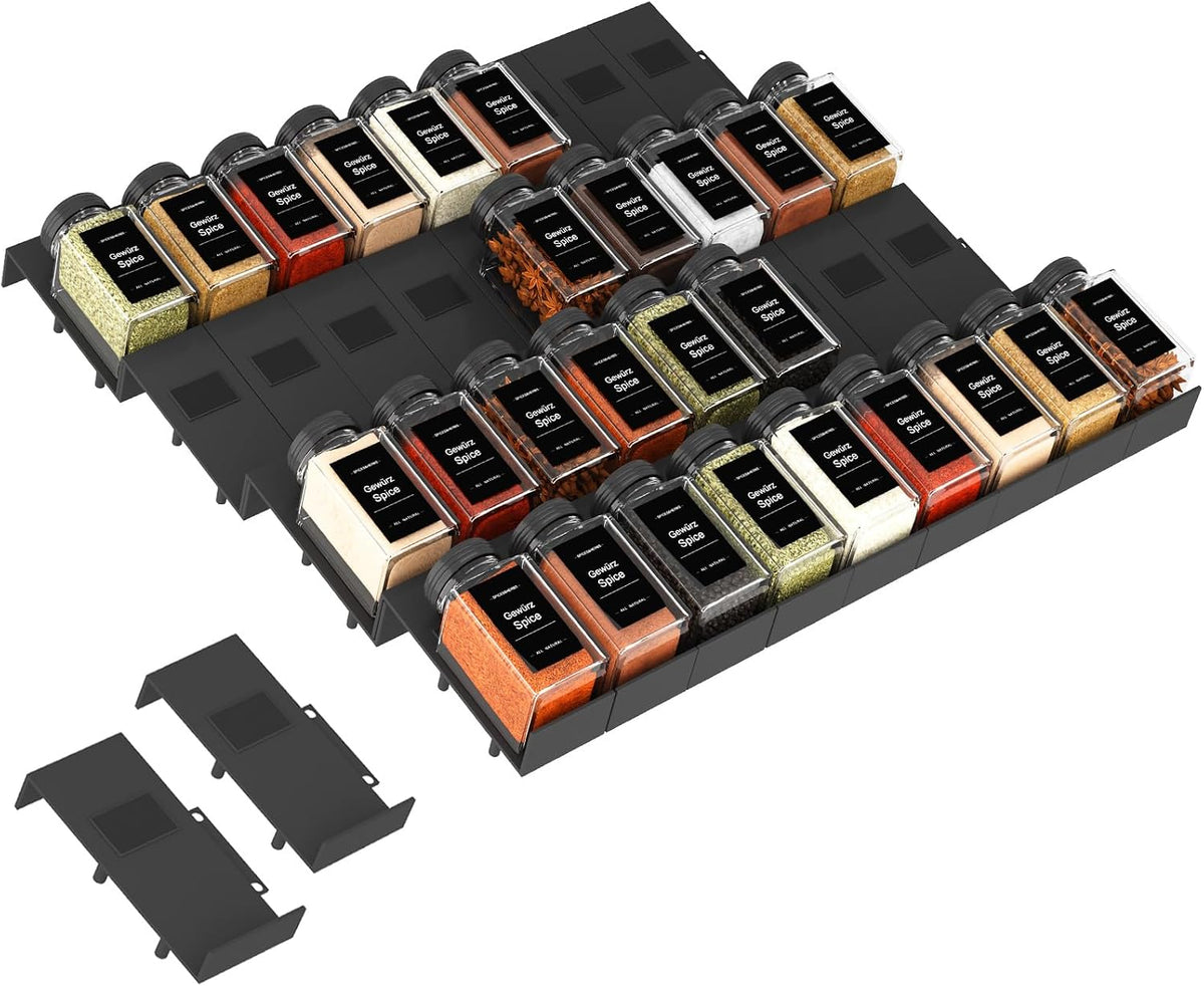 Spice Drawer Organizer Expandable 36 PCS