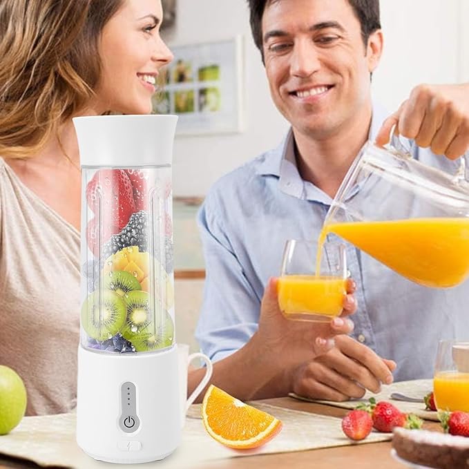 Portable Blender, Personal Size Blender for Shakes & Smoothies, USB Rechargeable, 6 Blades, 500ml Capacity, On-The-Go Convenience