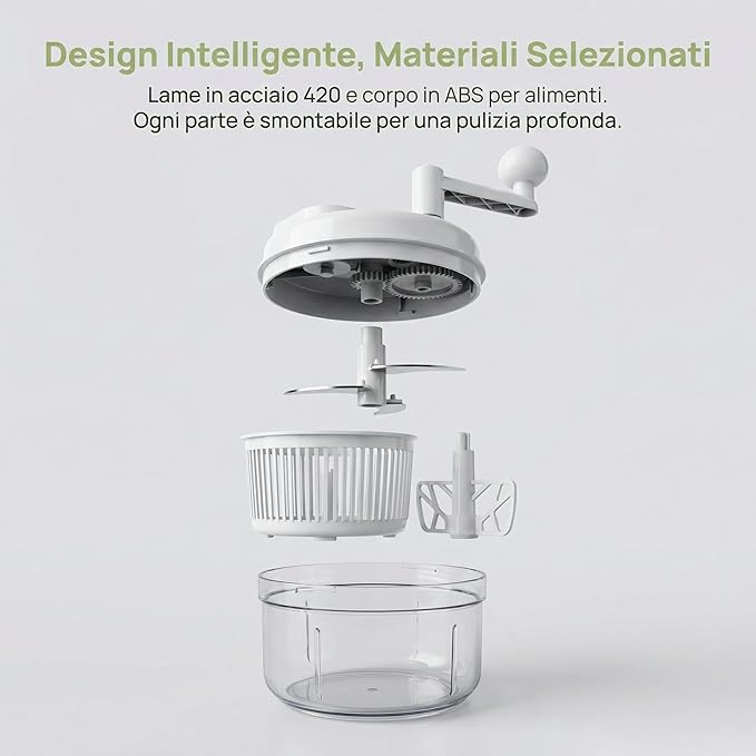 Manual Food Chopper - Vegetable Manual Quick Chopper, Easy-Clean Food Dicer, Suitable for Vegetables, Meat, Fruit, Nuts, Herbs, Onions, Salsa, and More - Multi-Function Manual Food Processor