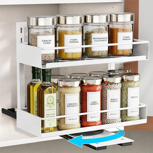 Vertical Spice Rack Pull Out, Black