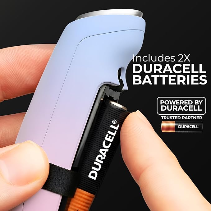 Zulay Kitchen Powerful Milk Frother Wand With Duracell Batteries - Ultra Fast Handheld Drink Mixer - Electric Whisk Foam Maker for Coffee, Lattes, Cappuccino & Matcha - Triple Whisk - Orchid Bloom