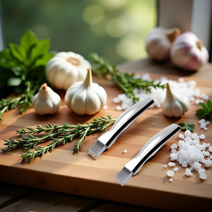 2Pcs Shred Silk the Knife Stainless Steel, Stainless Steel Onion Cutter, Ergonomic Onion Slicer, Onion Blossom Cutter, Kitchen Tools for Slicing and Dicing Onions, Seasoning and Spice Choppers