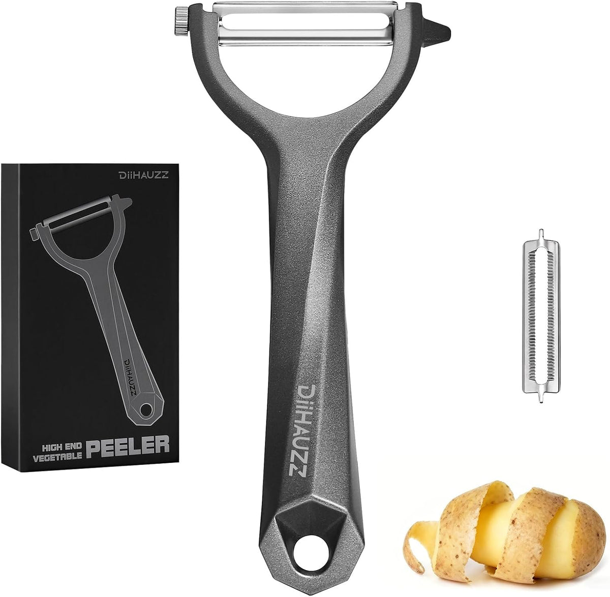 Potato Peeler, Blade Replaceable Aluminum Alloy Vegetable Peeler