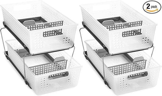 Madesmart 2 Tier Organizer, Frost 2 PACK