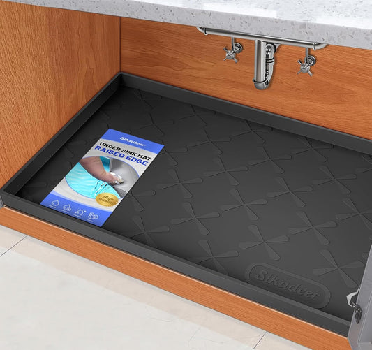 Waterproof Under Sink Mat 34" x 22", Silicone Mat Kitchen liner