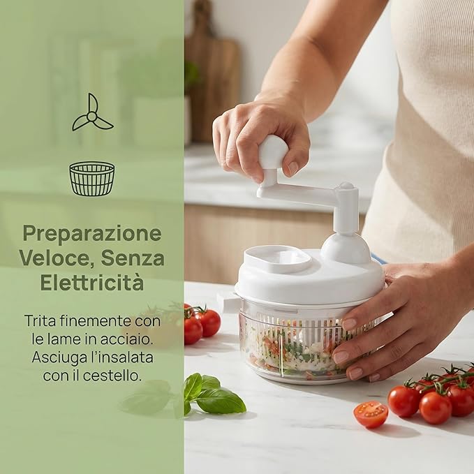 Manual Food Chopper - Vegetable Manual Quick Chopper, Easy-Clean Food Dicer, Suitable for Vegetables, Meat, Fruit, Nuts, Herbs, Onions, Salsa, and More - Multi-Function Manual Food Processor