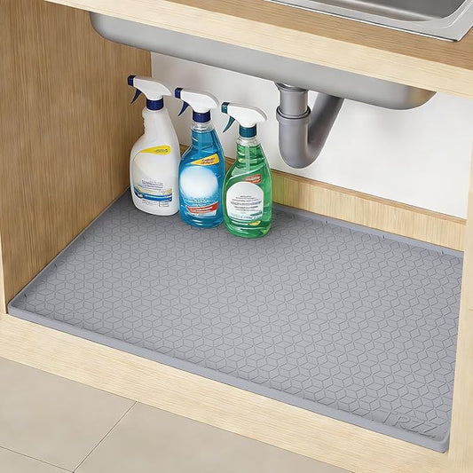 Silicone Waterproof Under Sink Mat 22" x 19", Grey