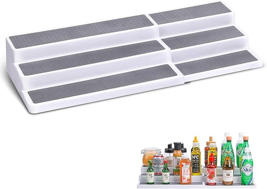 3 Tier Expandable Spice Rack Organizer, Plastic Spice Rack