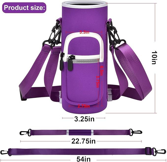 SAIKA Personal Blender Bag for Ninja Blast Max BC251/ BC151, Portable Cordless Blender Carrying Case with Reflective Strip, Shoulder Strap, Handle and Accessories Pocket (Cover Only) (Purple)