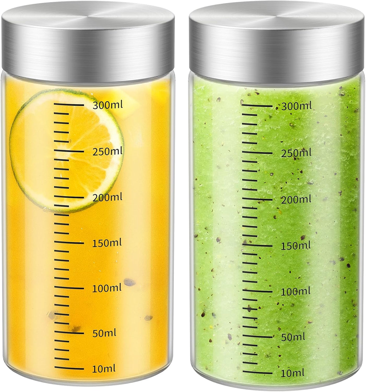 11 Oz Glass Juice Bottles, 2 Pack