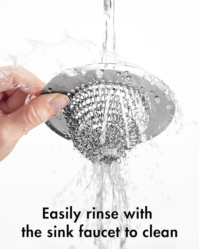Wokdada Sink Drain Strainer, Reversible Easy Clean Mesh Sink Strainer with 304 Stainless Steel,Revolutionary Anti-Rust Large Kitchen Sink Strainer Food Catcher for Garbage Disposal Without Clogging