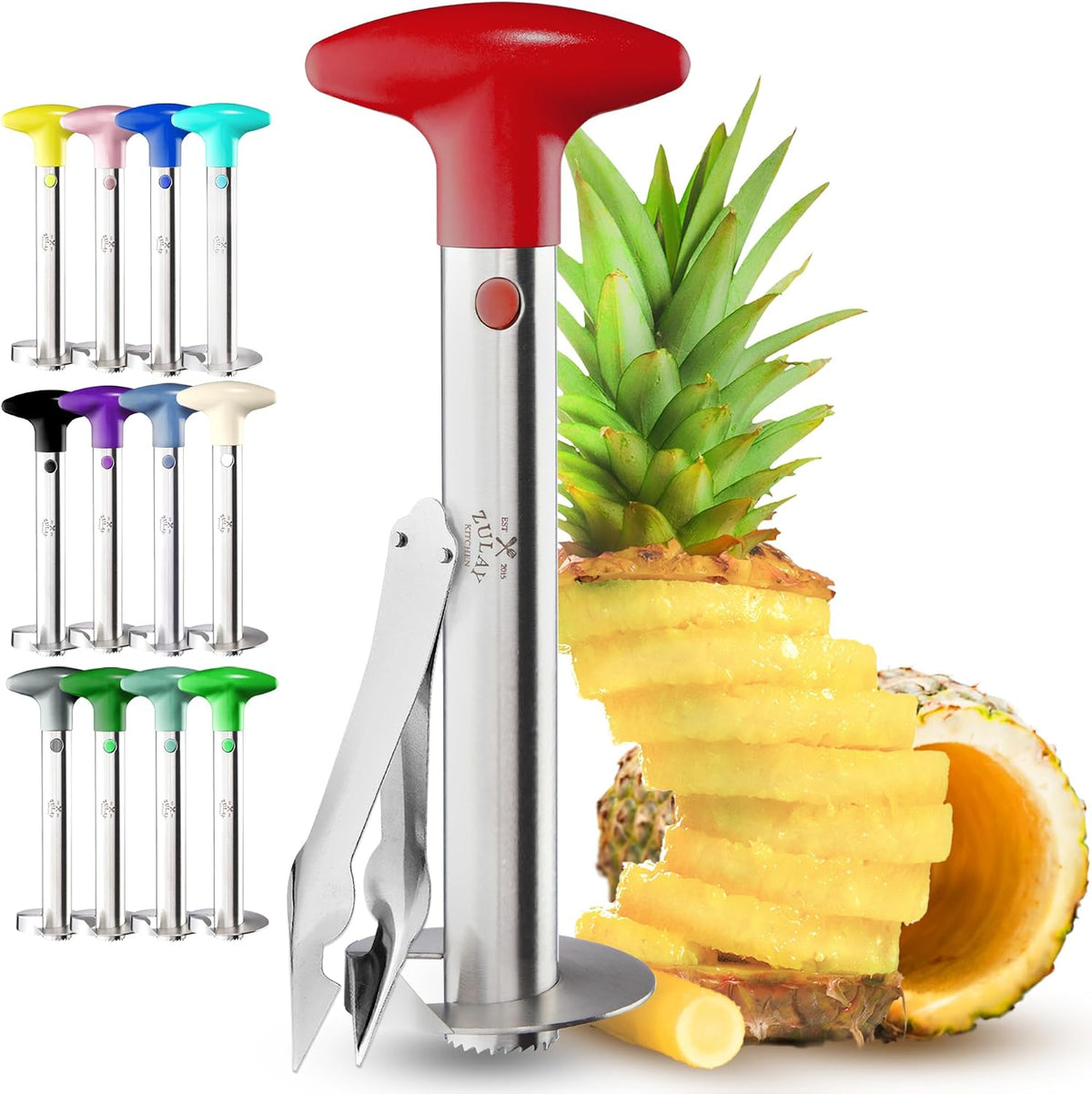 Stainless Steel Pineapple Corer, Slicer & Eye Peeler
