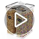 Cereal Containers Storage 4L Set of 4 Airtight Food Storage Containers with Lids Cereal Dispenser Countertop Pantry Organization Canister for Rice Flour & Sugar 1 Marker 8 Labels